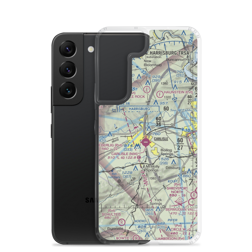 Carlisle Barracks Heliport (N95) VFR Sectional Samsung Case Samsung Galaxy S22 model shown