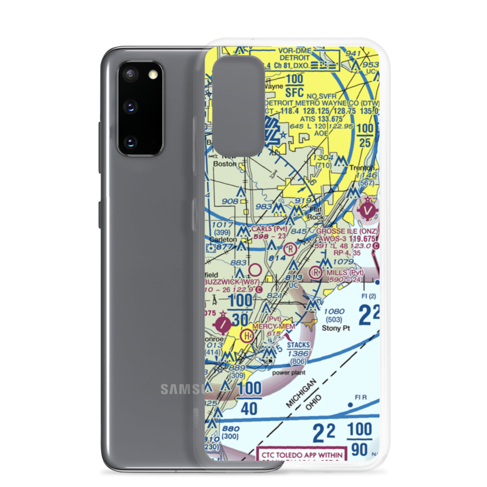 Carls Airport (78MI) VFR Sectional Samsung Case Samsung Galaxy S20 model shown