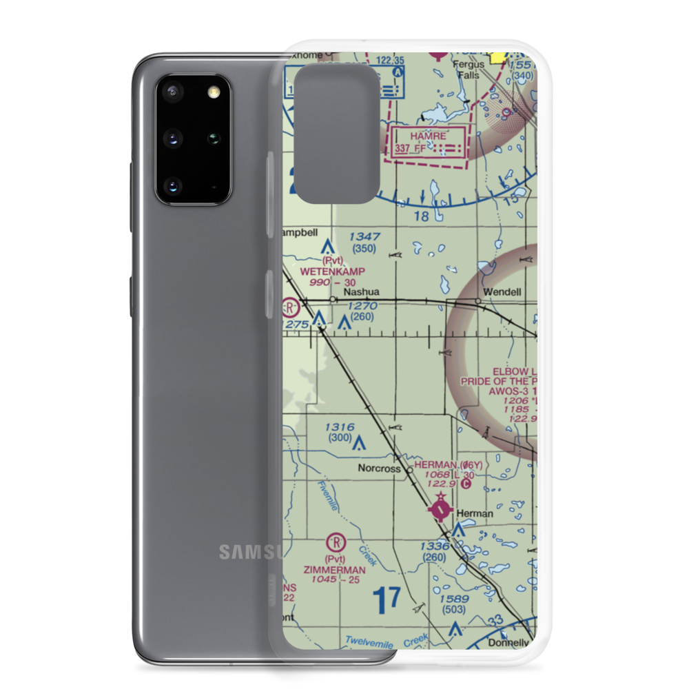 Carlson Agricultural Airport (1MY1) VFR Sectional Samsung Case Samsung Galaxy S20 Plus model shown