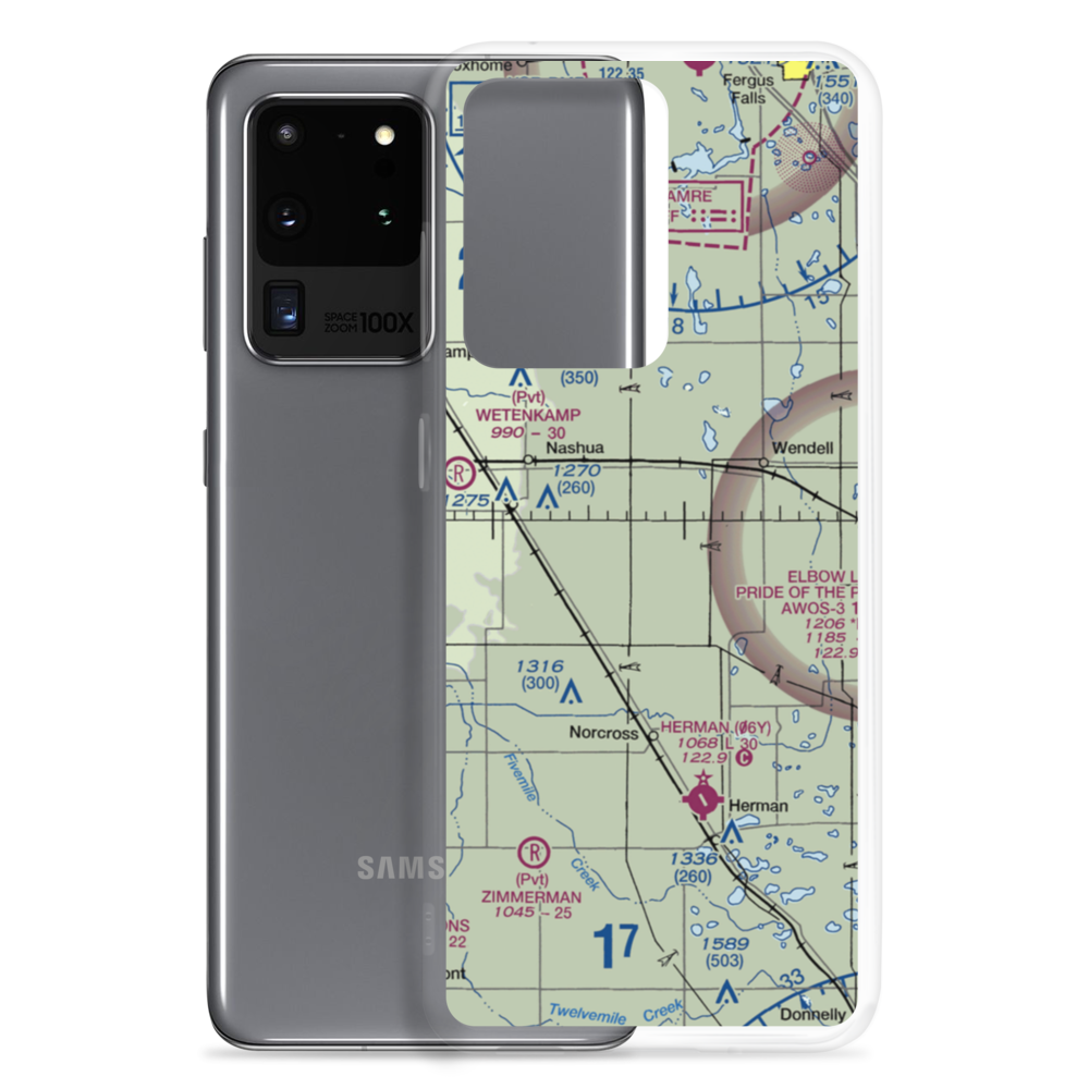 Carlson Agricultural Airport (1MY1) VFR Sectional Samsung Case Samsung Galaxy S20 Ultra model shown