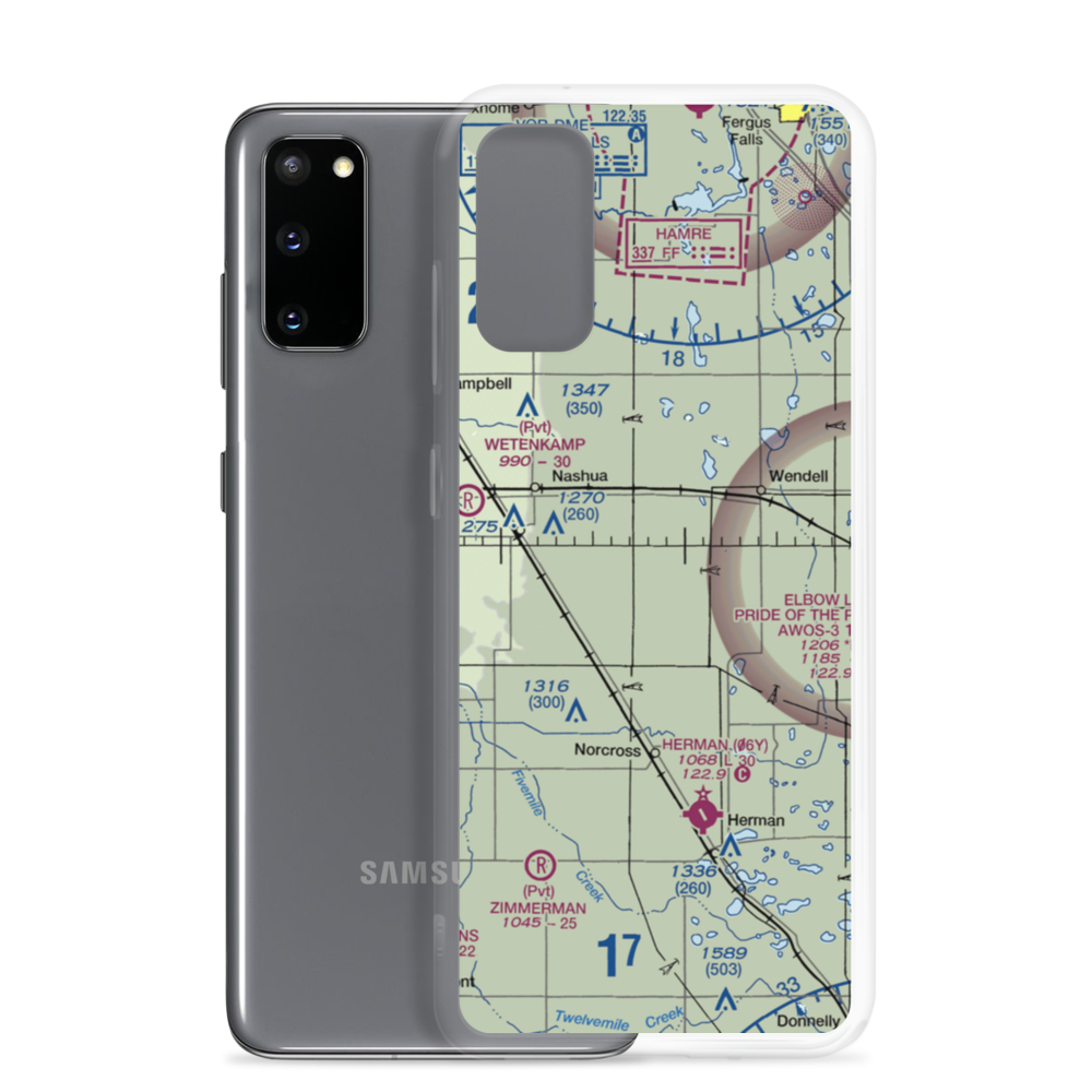 Carlson Agricultural Airport (1MY1) VFR Sectional Samsung Case Samsung Galaxy S20 model shown