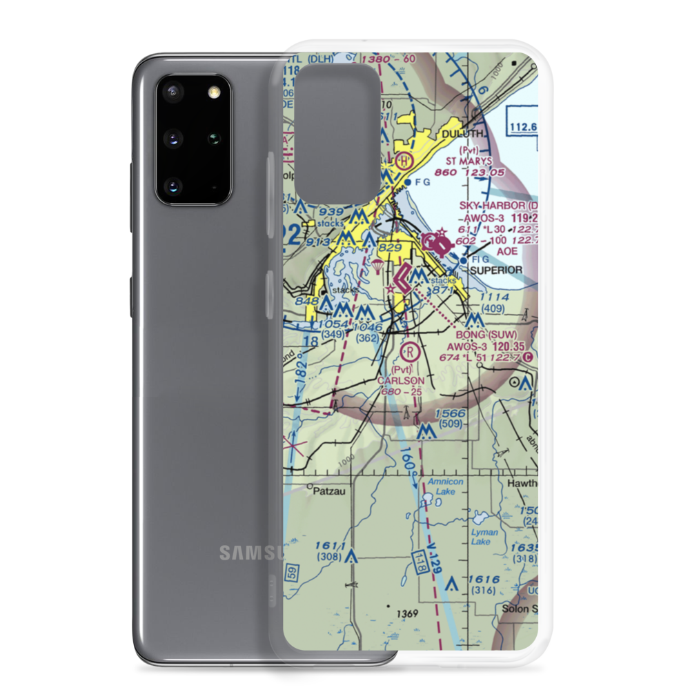 Carlson Airport (9WI9) VFR Sectional Samsung Case Samsung Galaxy S20 Plus model shown