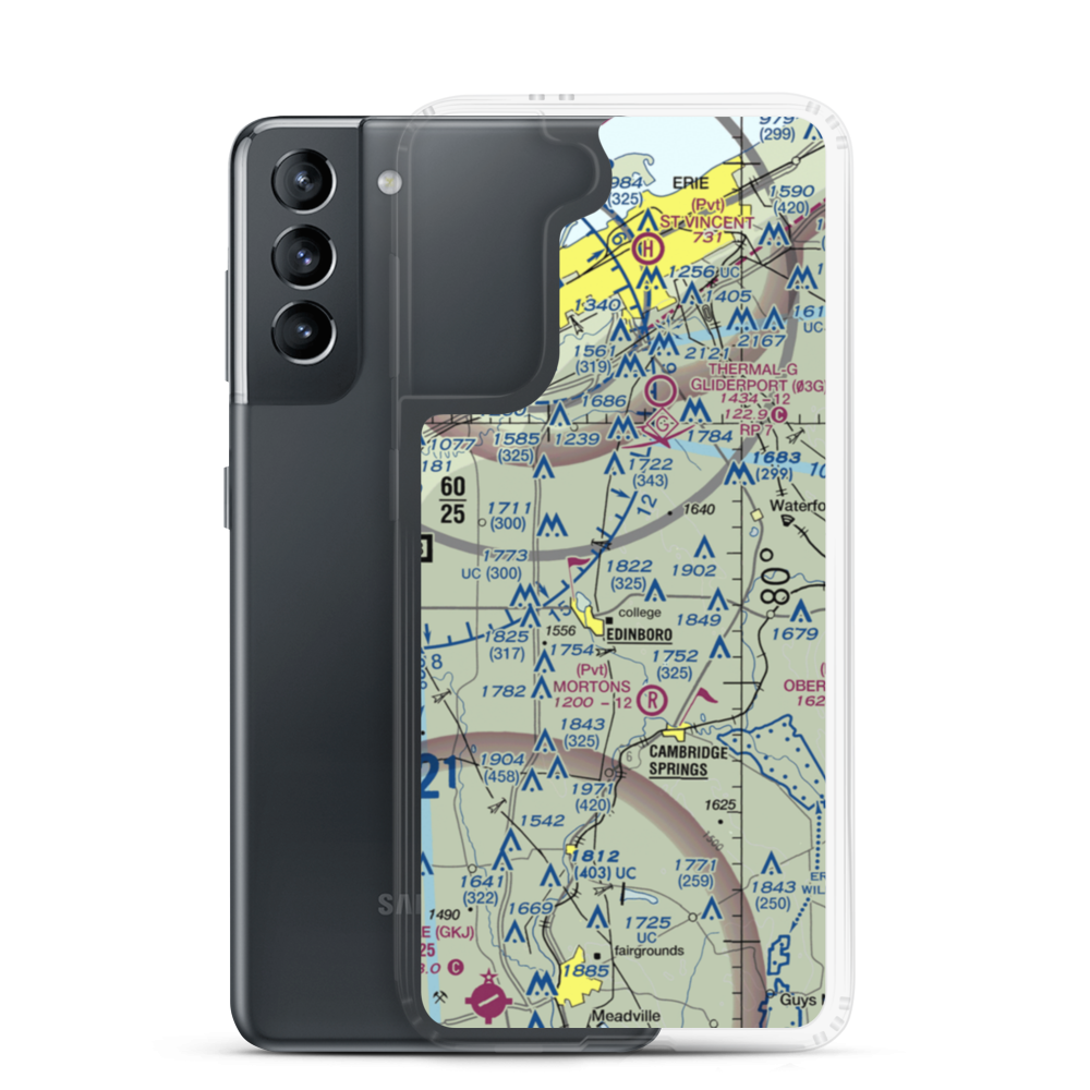 Carlson Airport (PN06) VFR Sectional Samsung Case Samsung Galaxy S21 model shown
