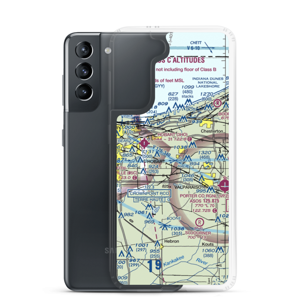 Carlson Farm Airport (3IN3) VFR Sectional Samsung Case Samsung Galaxy S21 model shown