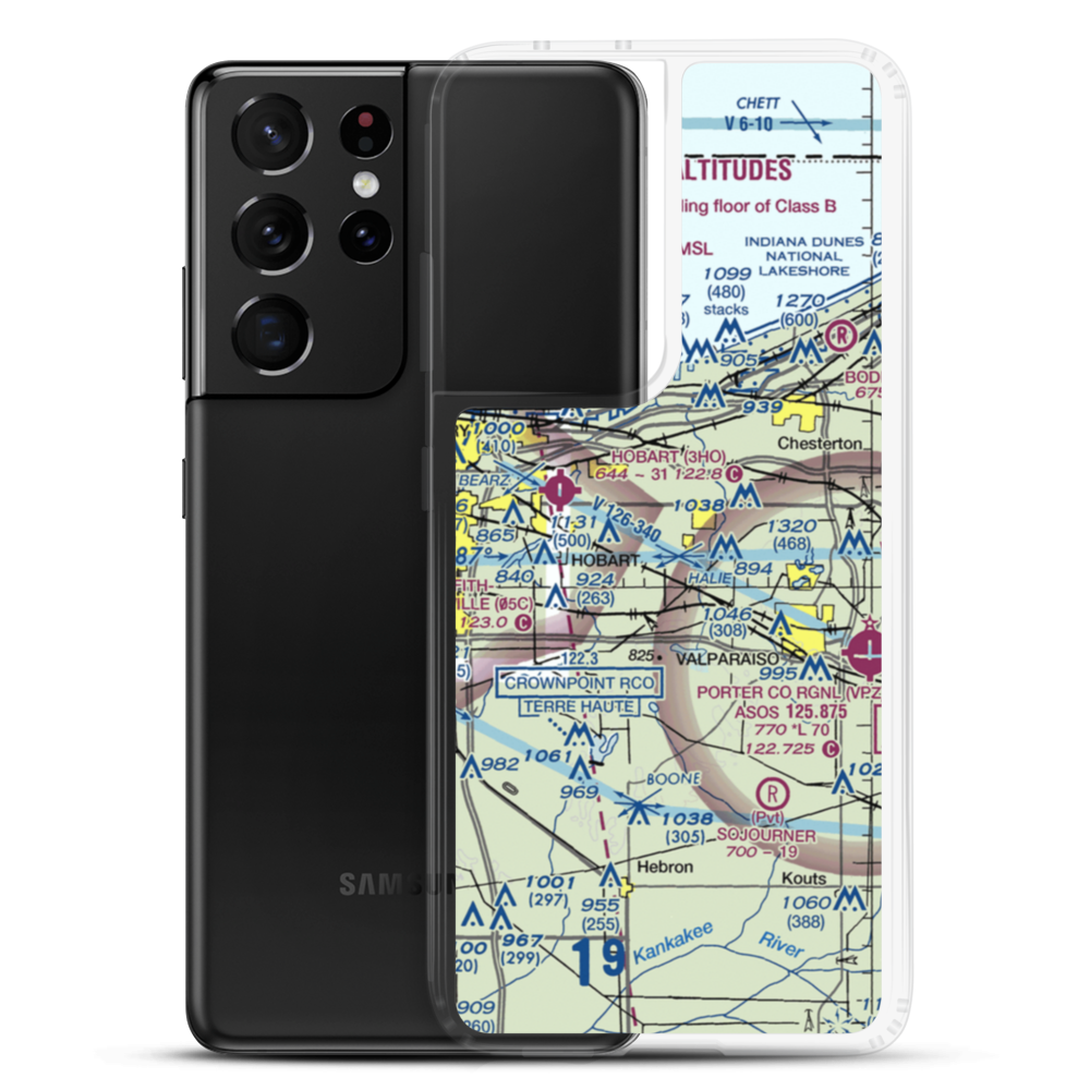 Carlson Farm Airport (3IN3) VFR Sectional Samsung Case Samsung Galaxy S21 Ultra model shown