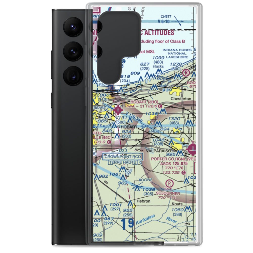 Carlson Farm Airport (3IN3) VFR Sectional Samsung Case Samsung Galaxy S22 Ultra model shown