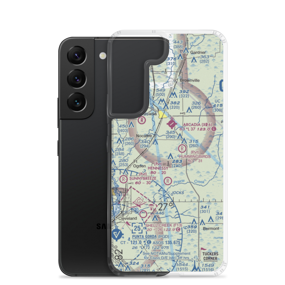 Carlstrom Field (92FL) VFR Sectional Samsung Case Samsung Galaxy S22 model shown
