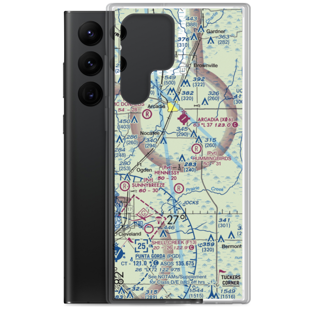 Carlstrom Field (92FL) VFR Sectional Samsung Case Samsung Galaxy S22 Ultra model shown