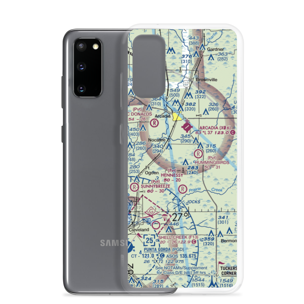 Carlstrom Field (92FL) VFR Sectional Samsung Case Samsung Galaxy S20 model shown