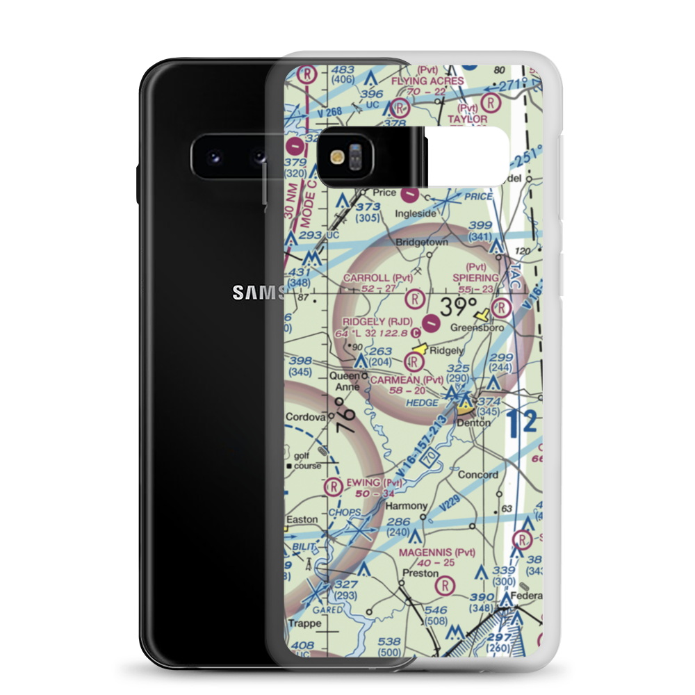 Carmean Airport (MD85) VFR Sectional Samsung Case Samsung Galaxy S10 model shown