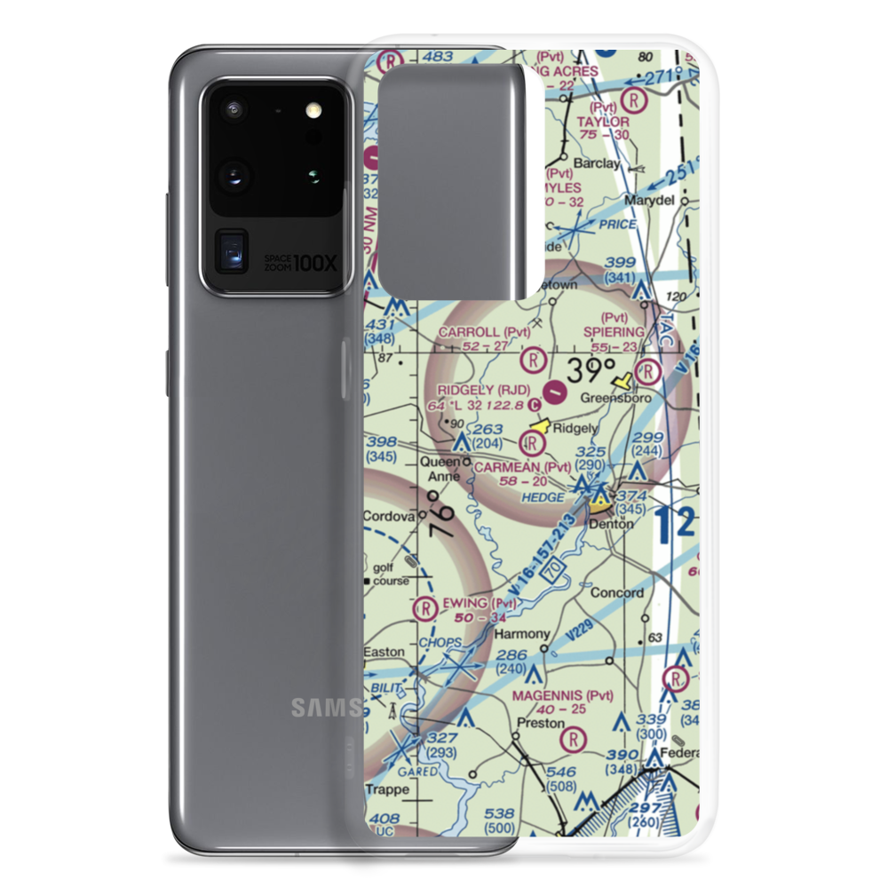 Carmean Airport (MD85) VFR Sectional Samsung Case Samsung Galaxy S20 Ultra model shown