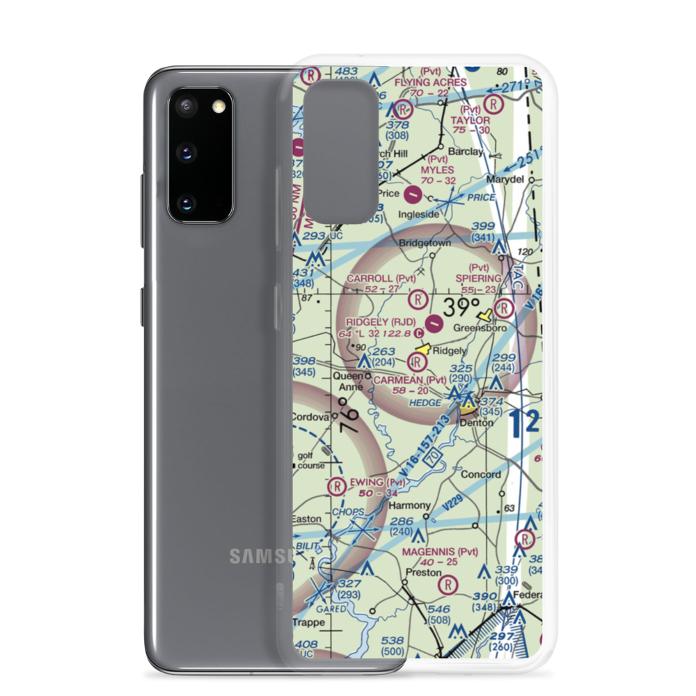 Carmean Airport (MD85) VFR Sectional Samsung Case Samsung Galaxy S20 model shown