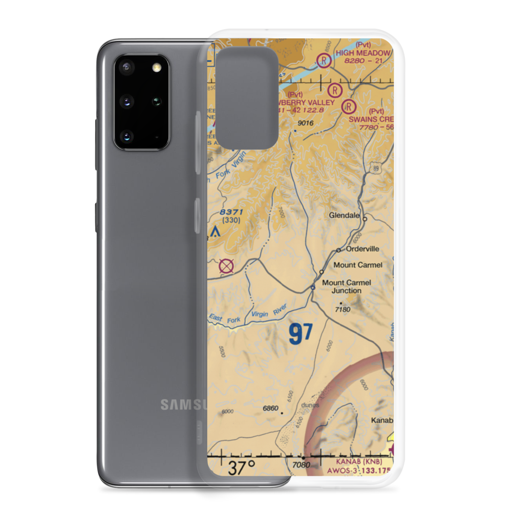 Carmel Mountain Ranch Airport (UT37) VFR Sectional Samsung Case Samsung Galaxy S20 Plus model shown