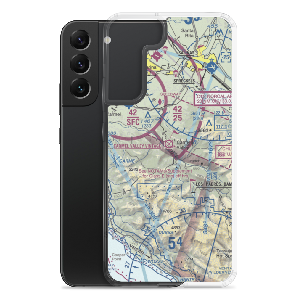 Carmel Valley (O62) VFR Sectional Samsung Case Samsung Galaxy S22 Plus model shown