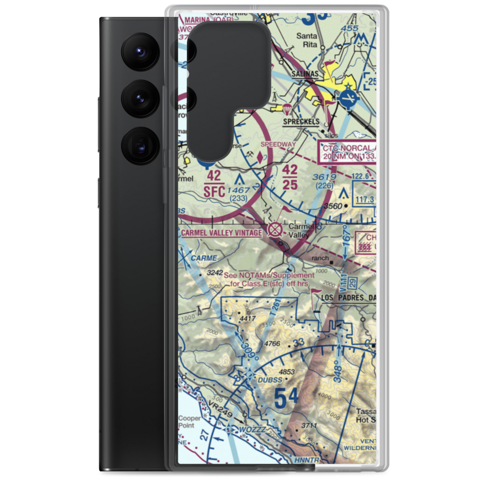 Carmel Valley (O62) VFR Sectional Samsung Case Samsung Galaxy S22 Ultra model shown