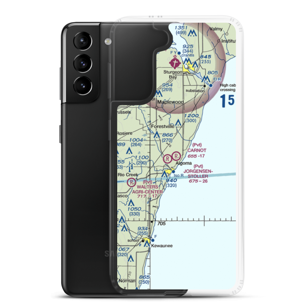 Carnot Field (3WI0) VFR Sectional Samsung Case Samsung Galaxy S21 Plus model shown