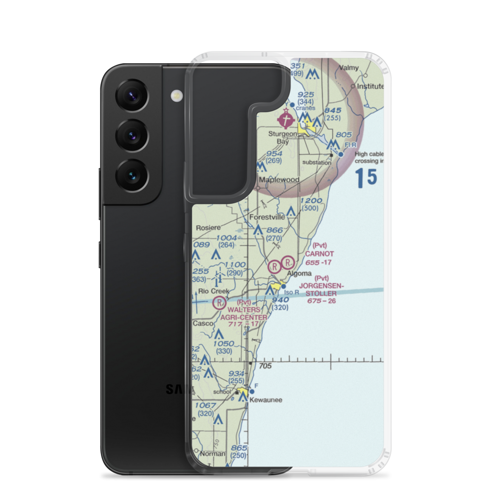 Carnot Field (3WI0) VFR Sectional Samsung Case Samsung Galaxy S22 model shown