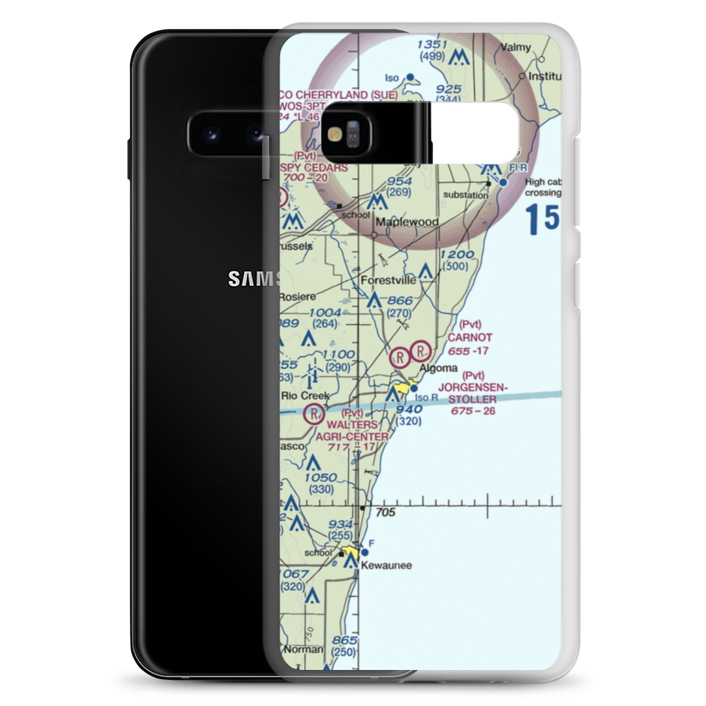 Carnot Field (3WI0) VFR Sectional Samsung Case Samsung Galaxy S10+ model shown