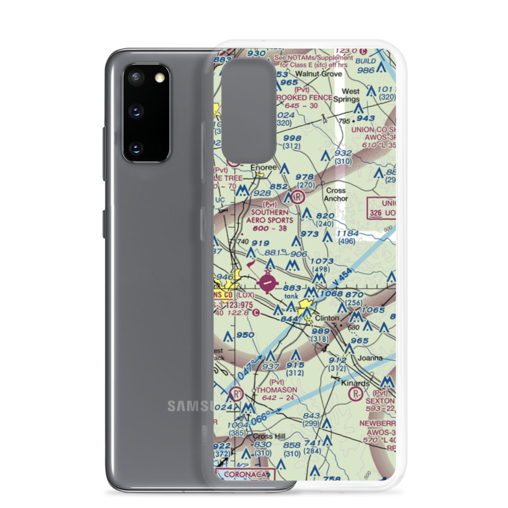 Carolina Cow Country Airport (17SC) VFR Sectional Samsung Case Samsung Galaxy S20 model shown