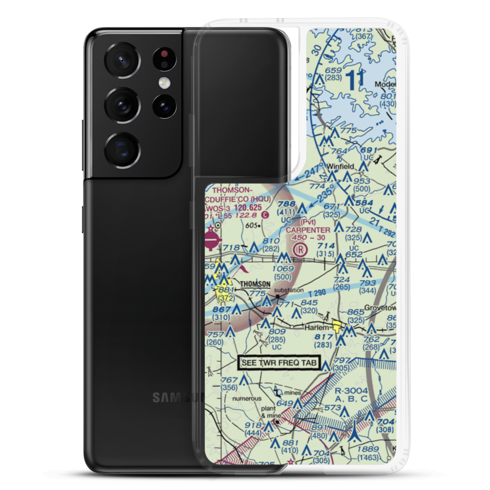 Carpenter Airport (0GE7) VFR Sectional Samsung Case Samsung Galaxy S21 Ultra model shown