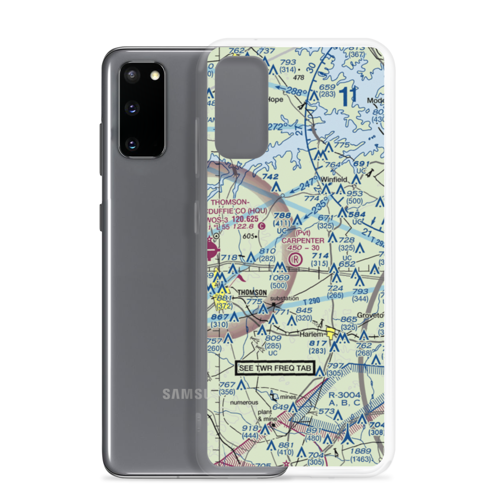Carpenter Airport (0GE7) VFR Sectional Samsung Case Samsung Galaxy S20 model shown