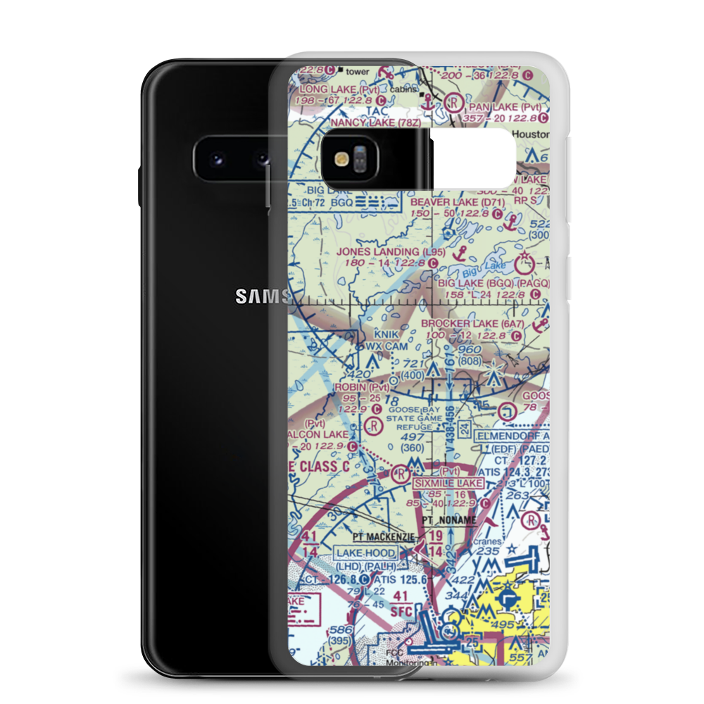 Carpentiers Strip (64AK) VFR Sectional Samsung Case Samsung Galaxy S10 model shown