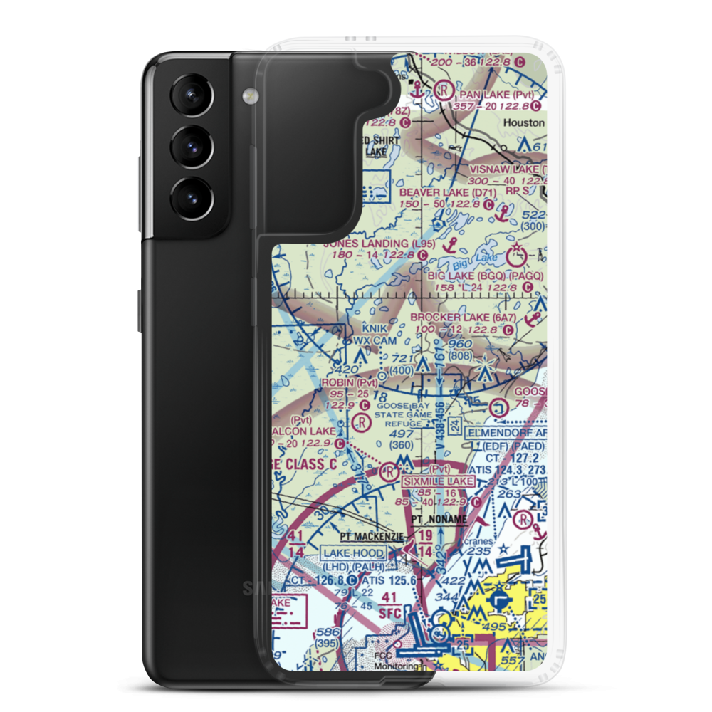 Carpentiers Strip (64AK) VFR Sectional Samsung Case Samsung Galaxy S21 Plus model shown