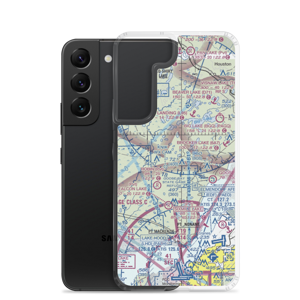 Carpentiers Strip (64AK) VFR Sectional Samsung Case Samsung Galaxy S22 model shown