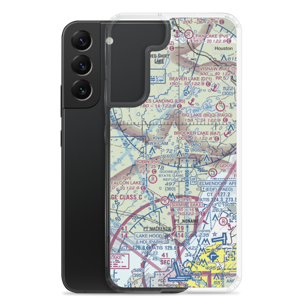 Carpentiers Strip (64AK) VFR Sectional Samsung Case Samsung Galaxy S22 Plus model shown
