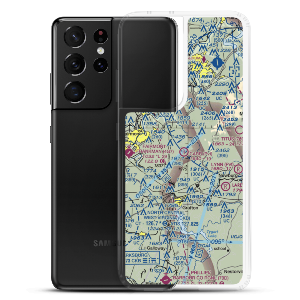 Carr Airport (WV65) VFR Sectional Samsung Case Samsung Galaxy S21 Ultra model shown