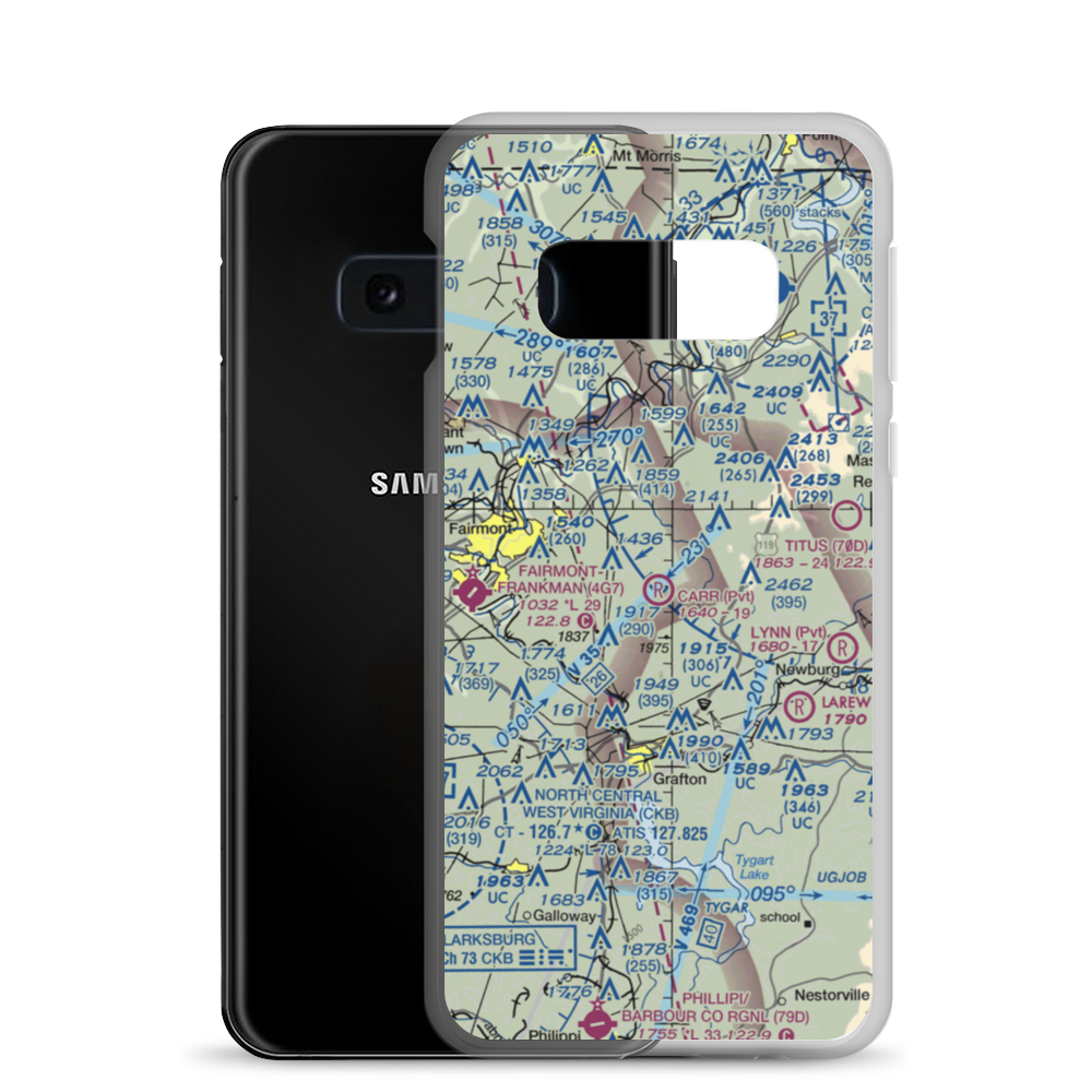Carr Airport (WV65) VFR Sectional Samsung Case Samsung Galaxy S10e model shown