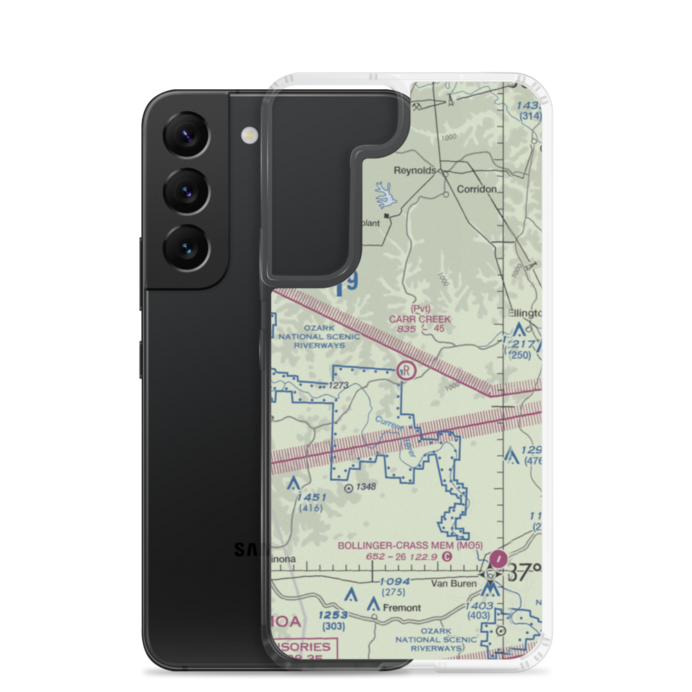Carr Creek Airport (93MO) VFR Sectional Samsung Case Samsung Galaxy S22 model shown
