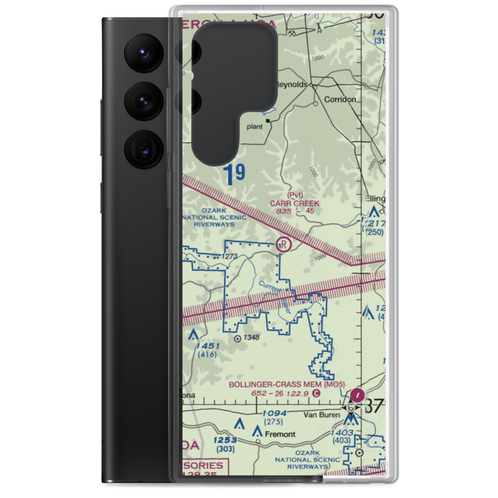 Carr Creek Airport (93MO) VFR Sectional Samsung Case Samsung Galaxy S22 Ultra model shown
