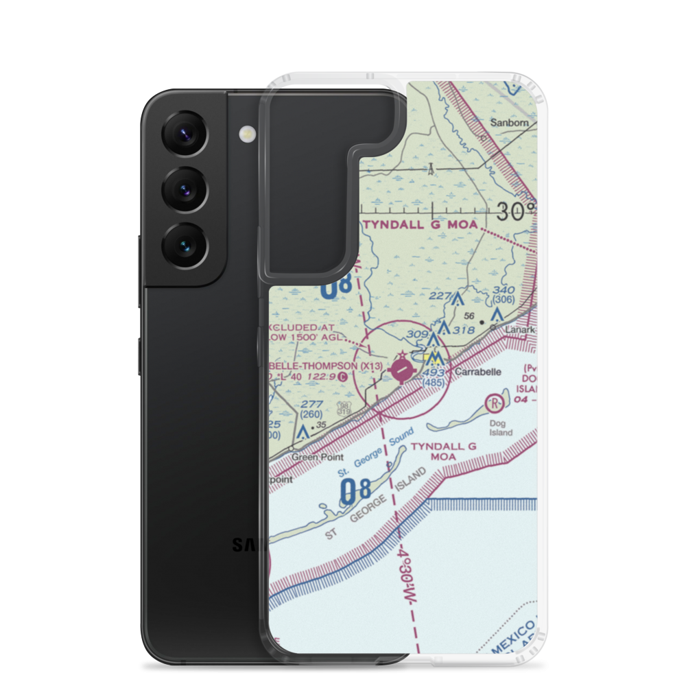 Carrabelle Thompson Airport (X13) VFR Sectional Samsung Case Samsung Galaxy S22 model shown
