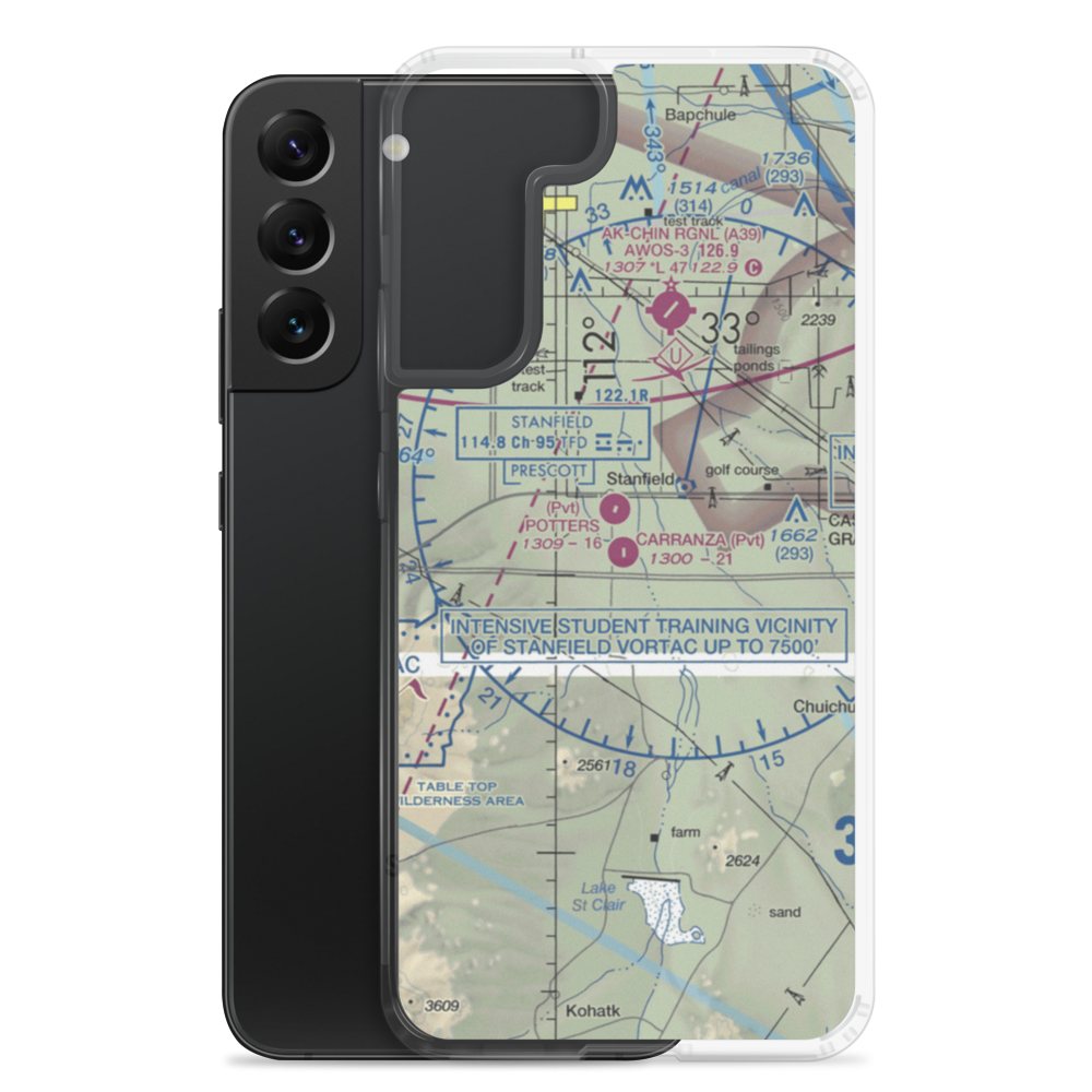 Carranza Farm Airstrip (5AZ7) VFR Sectional Samsung Case Samsung Galaxy S22 Plus model shown