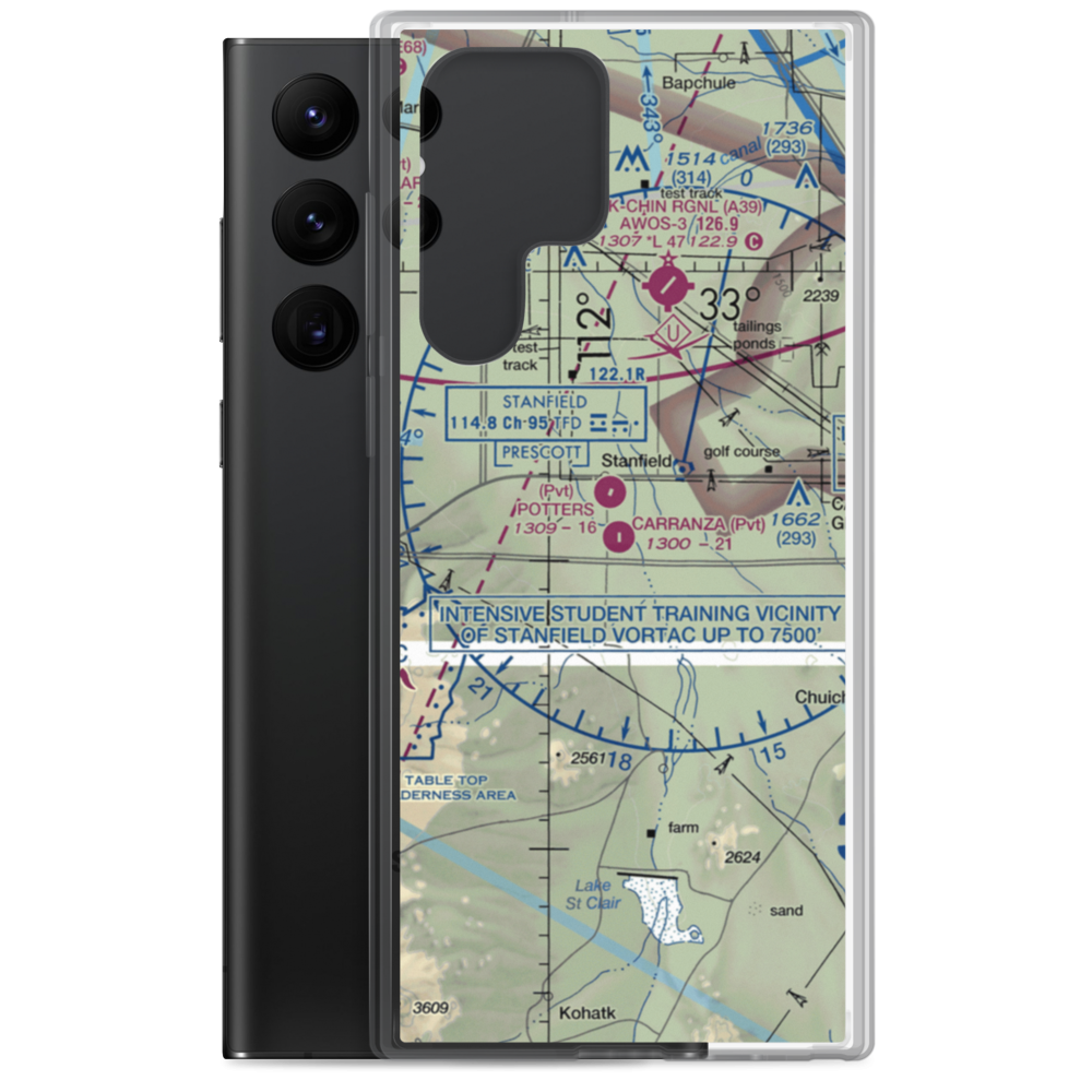 Carranza Farm Airstrip (5AZ7) VFR Sectional Samsung Case Samsung Galaxy S22 Ultra model shown