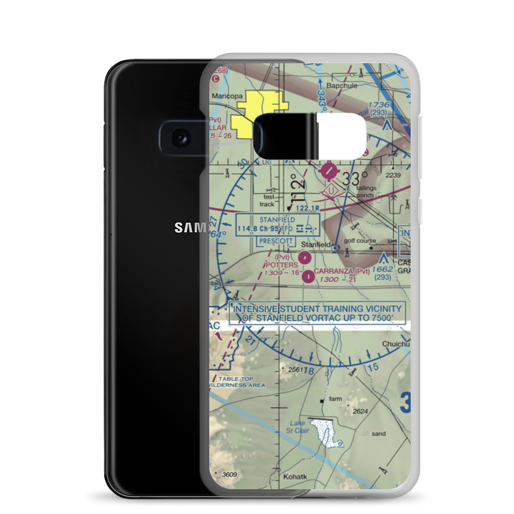 Carranza Farm Airstrip (5AZ7) VFR Sectional Samsung Case Samsung Galaxy S10e model shown