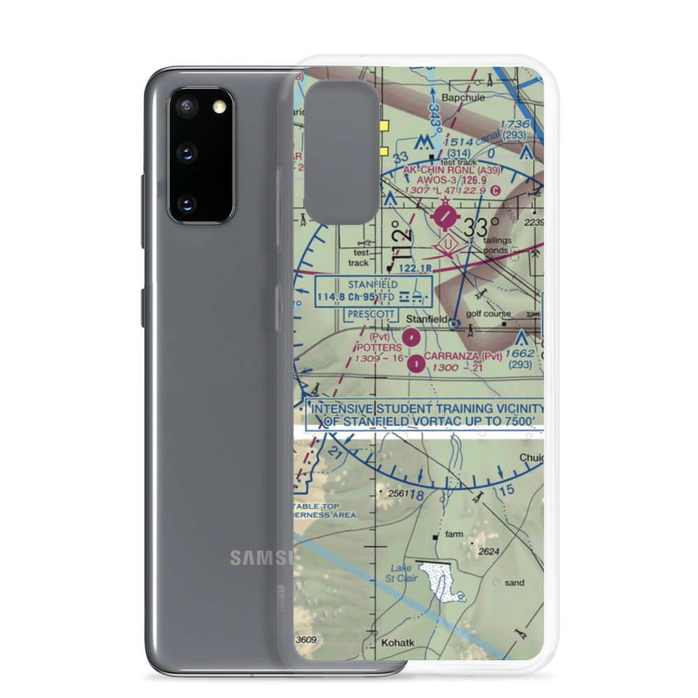 Carranza Farm Airstrip (5AZ7) VFR Sectional Samsung Case Samsung Galaxy S20 model shown