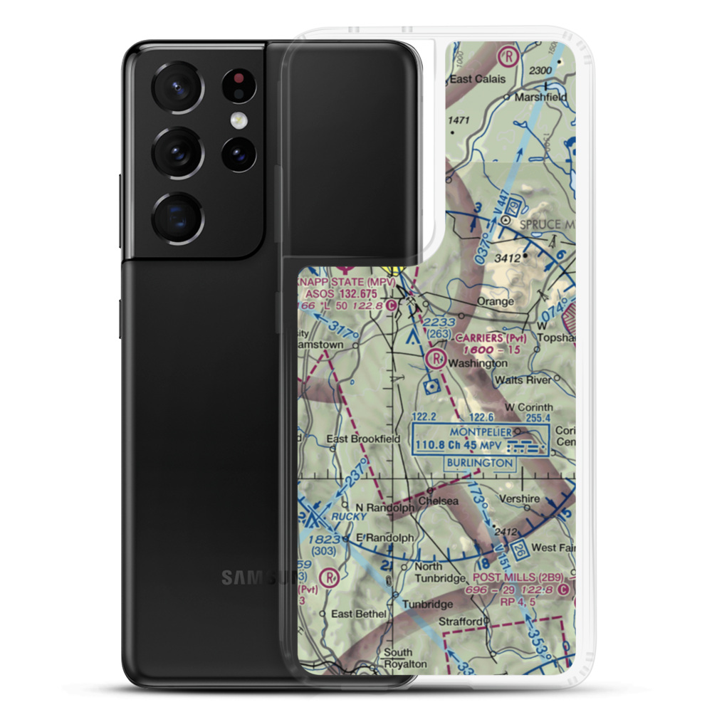 Carriers Skypark Airport (VT31) VFR Sectional Samsung Case Samsung Galaxy S21 Ultra model shown