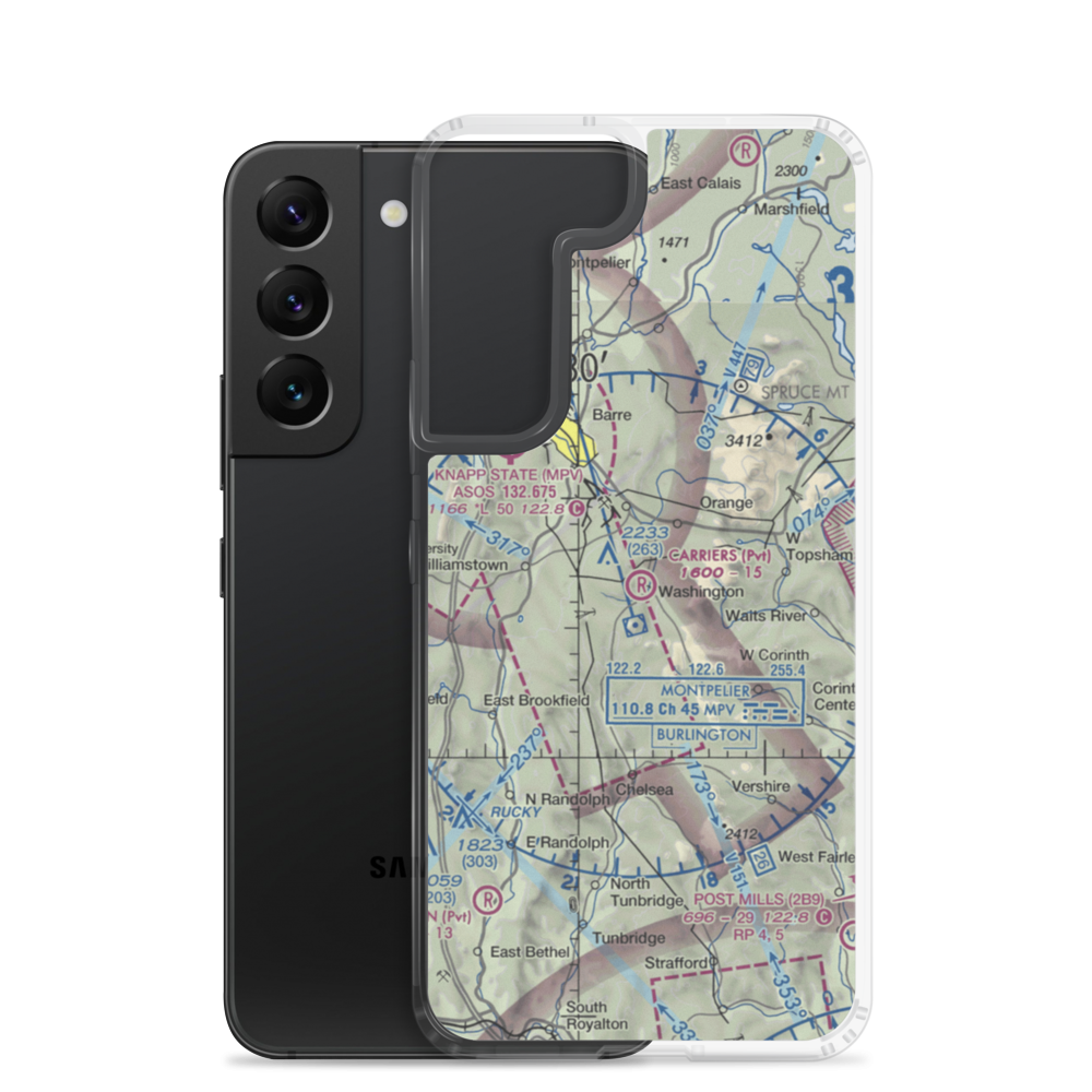 Carriers Skypark Airport (VT31) VFR Sectional Samsung Case Samsung Galaxy S22 model shown