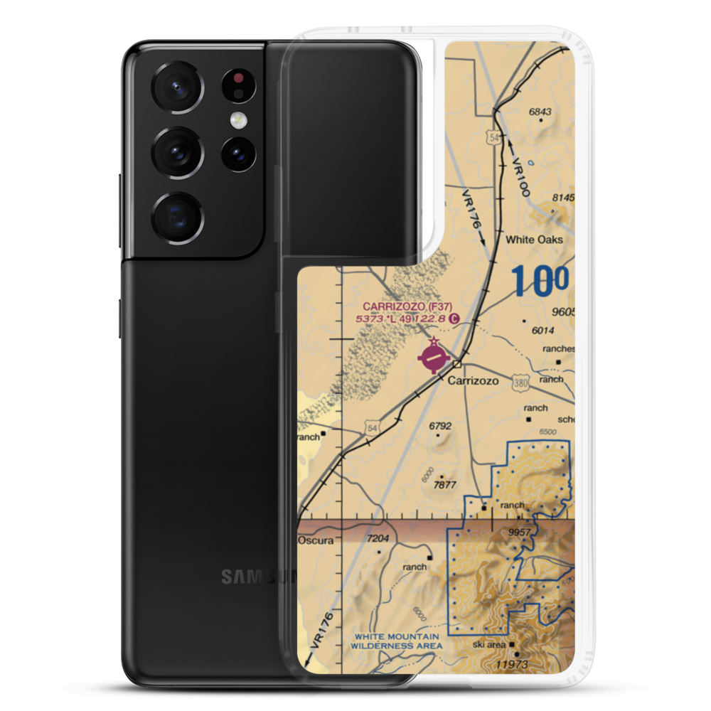Carrizozo Municipal Airport (F37) VFR Sectional Samsung Case Samsung Galaxy S21 Ultra model shown