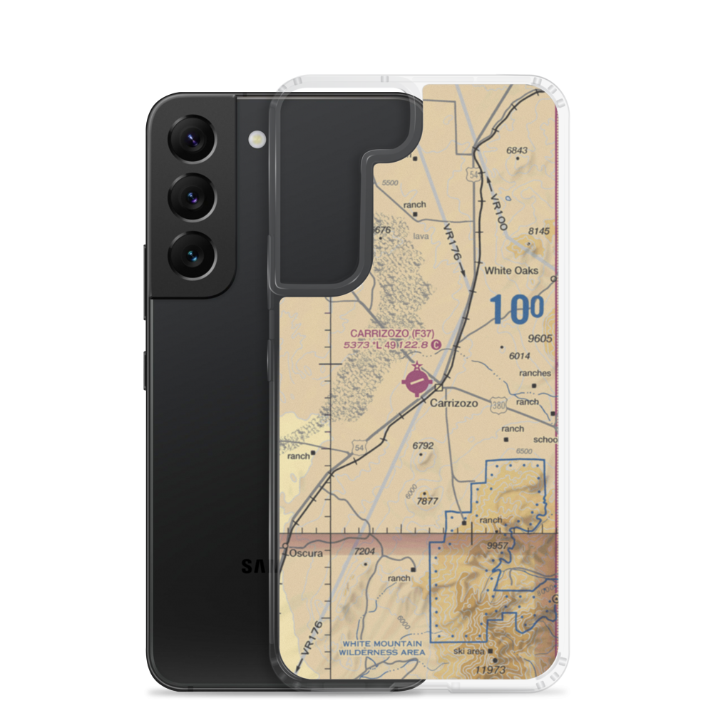 Carrizozo Municipal Airport (F37) VFR Sectional Samsung Case Samsung Galaxy S22 model shown