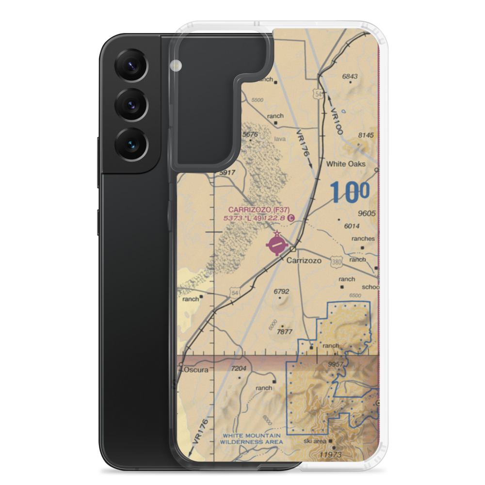 Carrizozo Municipal Airport (F37) VFR Sectional Samsung Case Samsung Galaxy S22 Plus model shown