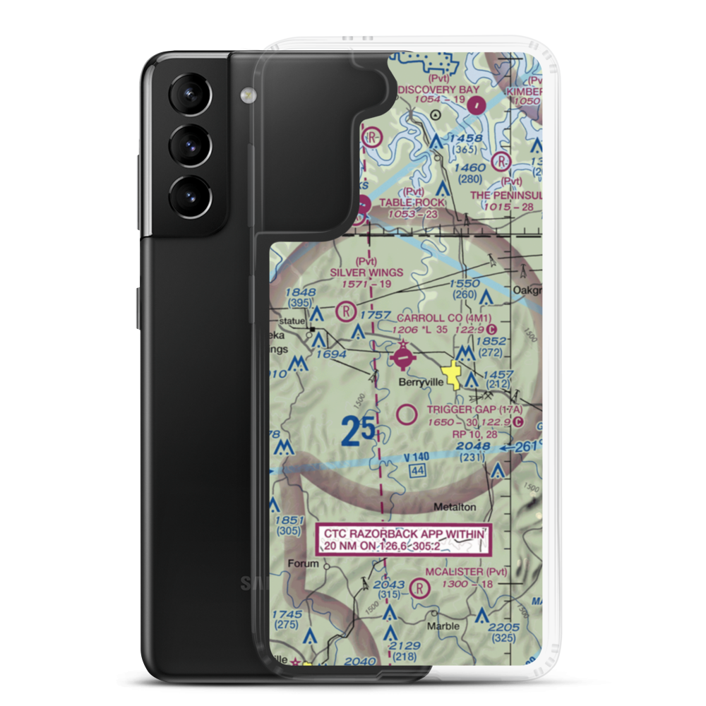 Carroll County Airport (4M1) VFR Sectional Samsung Case Samsung Galaxy S21 Plus model shown