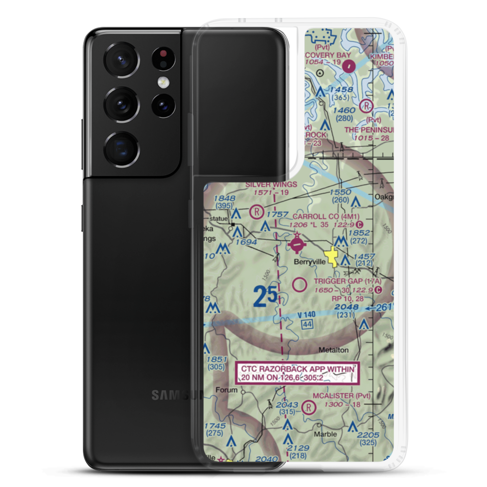 Carroll County Airport (4M1) VFR Sectional Samsung Case Samsung Galaxy S21 Ultra model shown