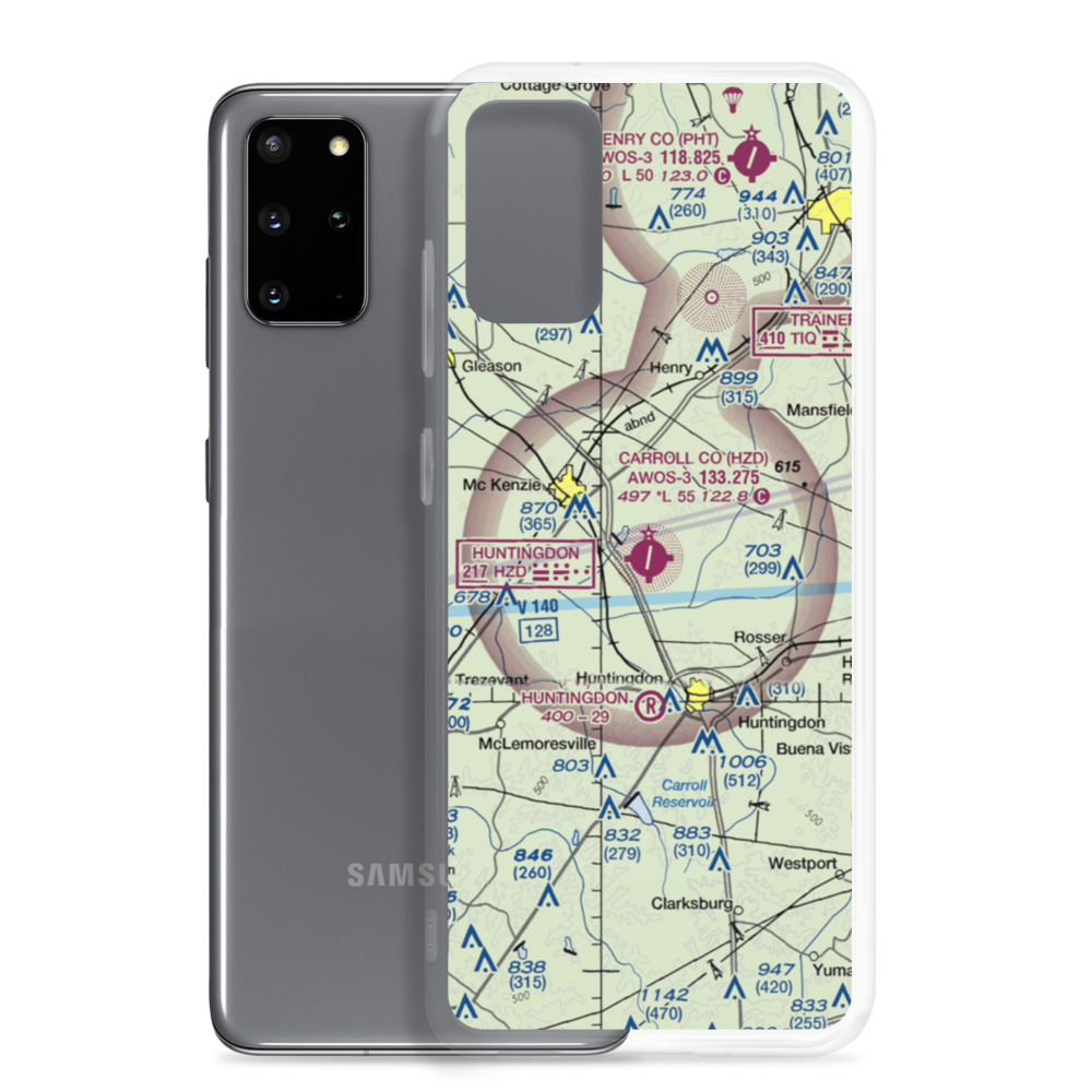 Carroll County Airport (HZD) VFR Sectional Samsung Case Samsung Galaxy S20 Plus model shown