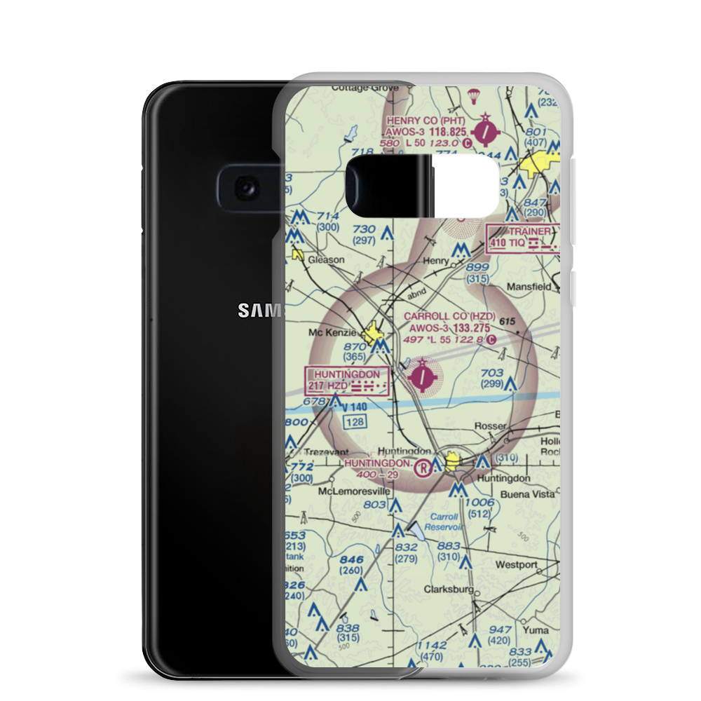Carroll County Airport (HZD) VFR Sectional Samsung Case Samsung Galaxy S10e model shown