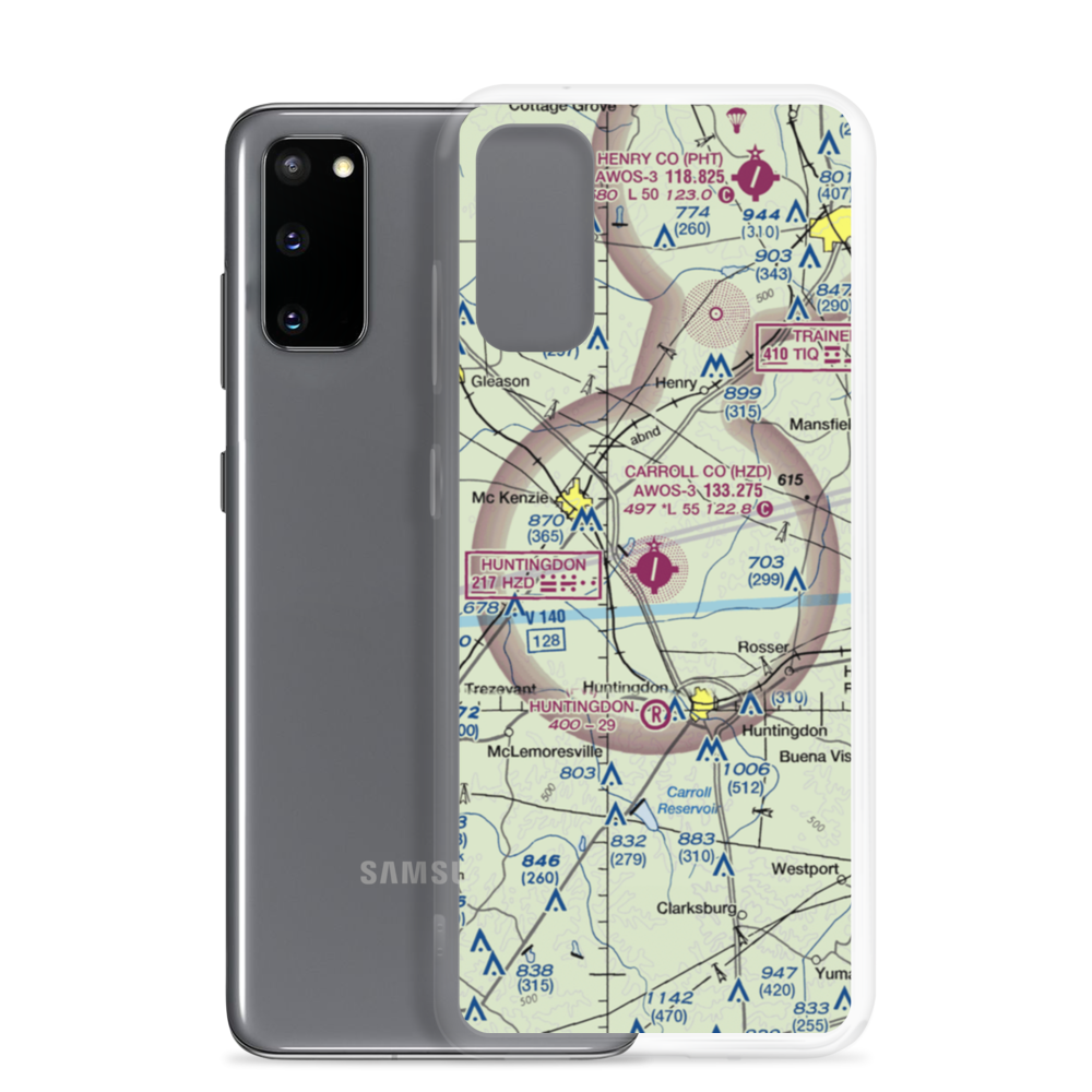 Carroll County Airport (HZD) VFR Sectional Samsung Case Samsung Galaxy S20 model shown