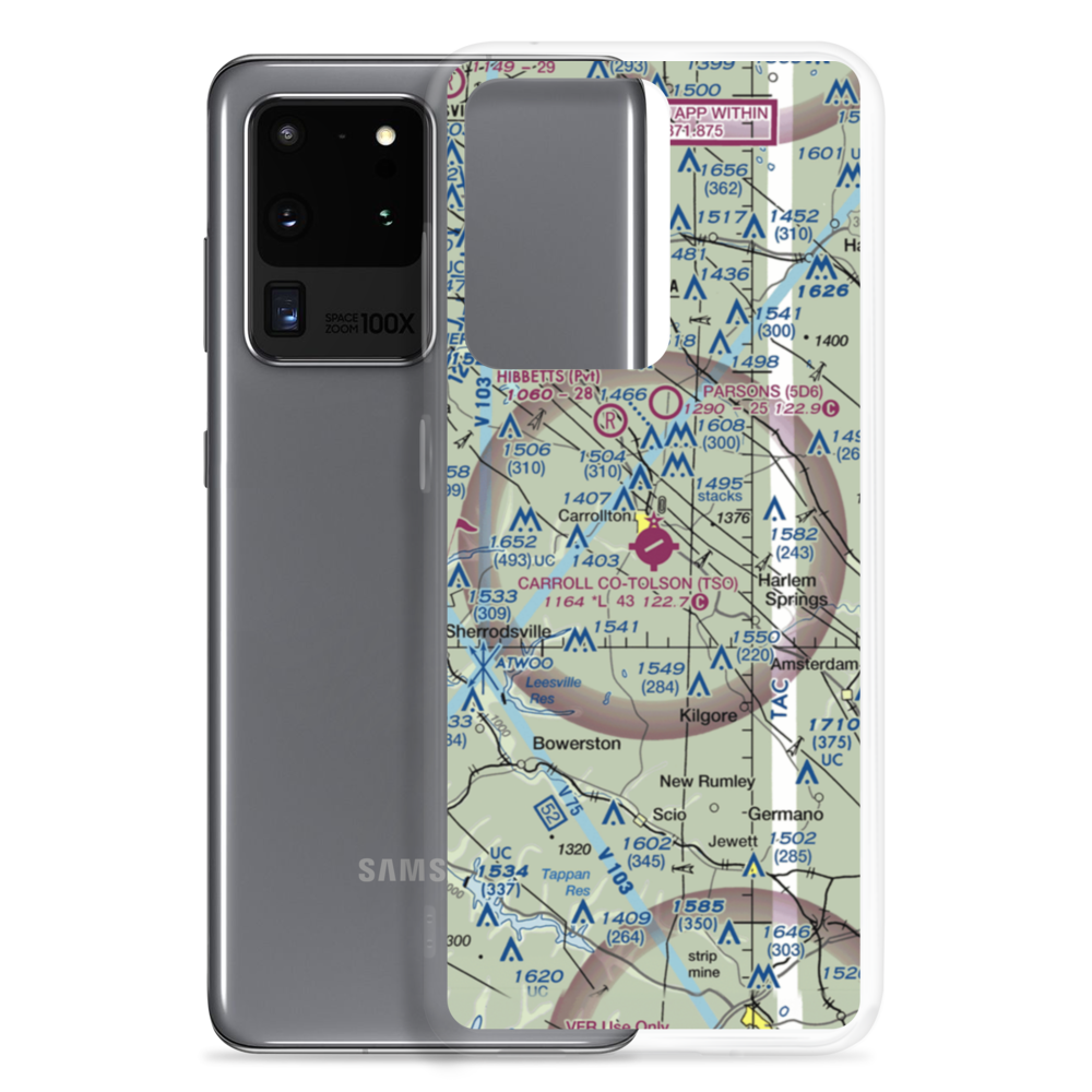 Carroll County-Tolson Airport (TSO) VFR Sectional Samsung Case Samsung Galaxy S20 Ultra model shown