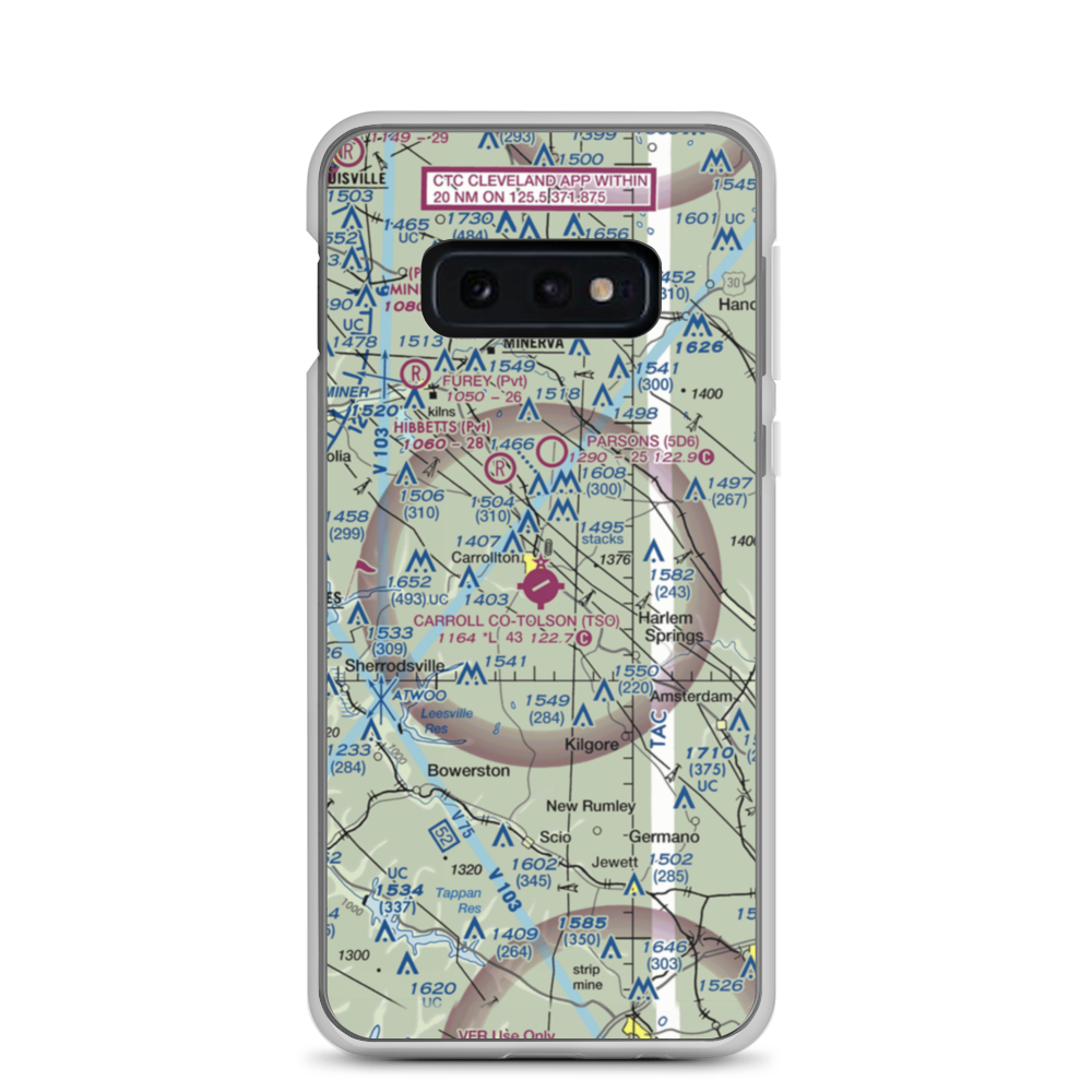 Carroll County-Tolson Airport (TSO) VFR Sectional Samsung Case Samsung Galaxy S10e model shown